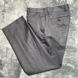 Banana Republic Dress Pants Men 32x30 Grey Tailored Fit 100% Wool Trousers